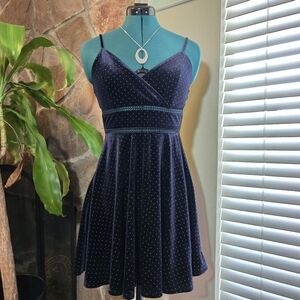 Glam Velvet Trixxi Mini Dress With Sparkle Dots